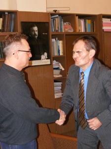 prof. Konstanty Ślusarczyk oraz Norbert Galla